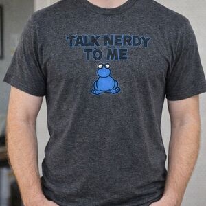 Savvy Charcoal Tee with Blue Graphic